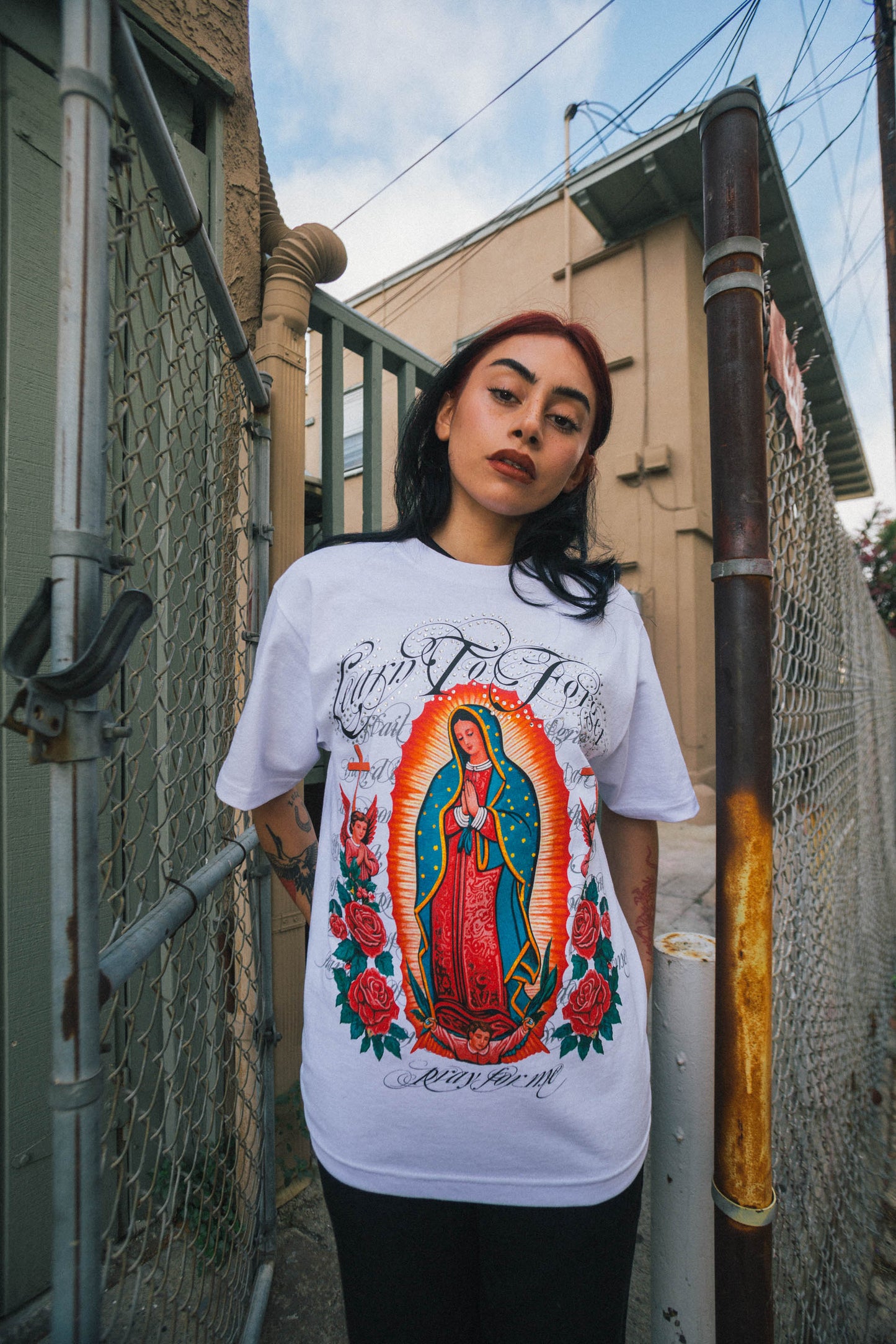 Mother Mary Rhinestone Tee