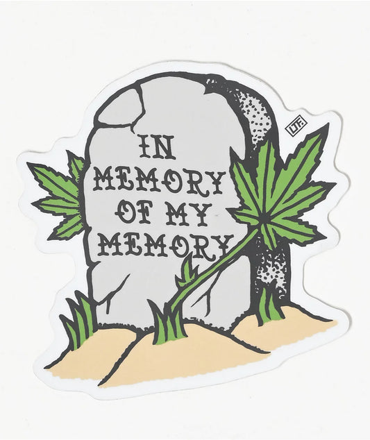In Memory Of My Memory Sticker