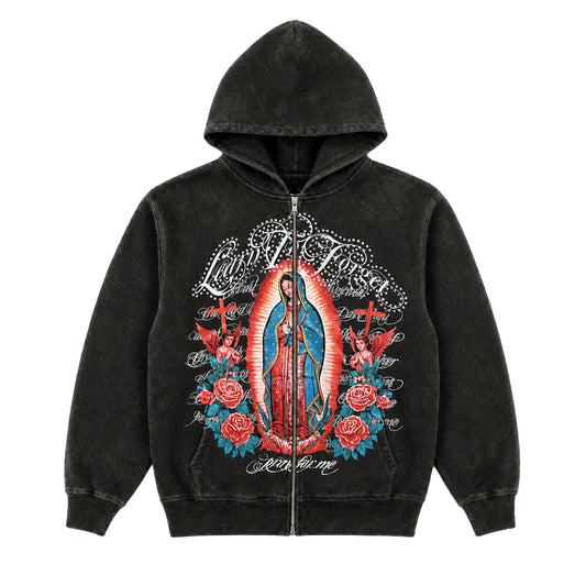 Mother Mary Zip-Up Hoodie