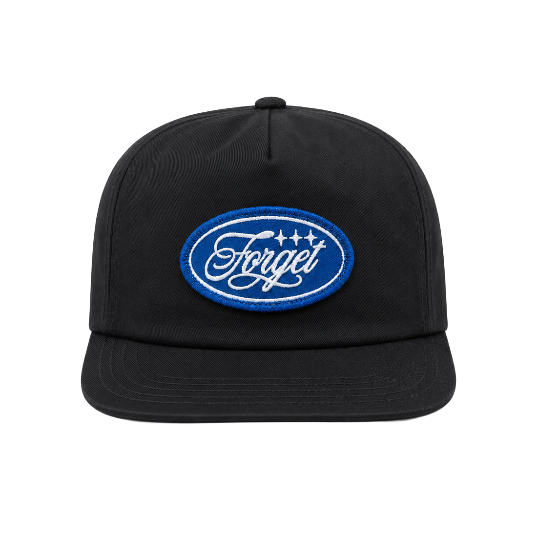 Oval Patch Short Brim Hat (Black)
