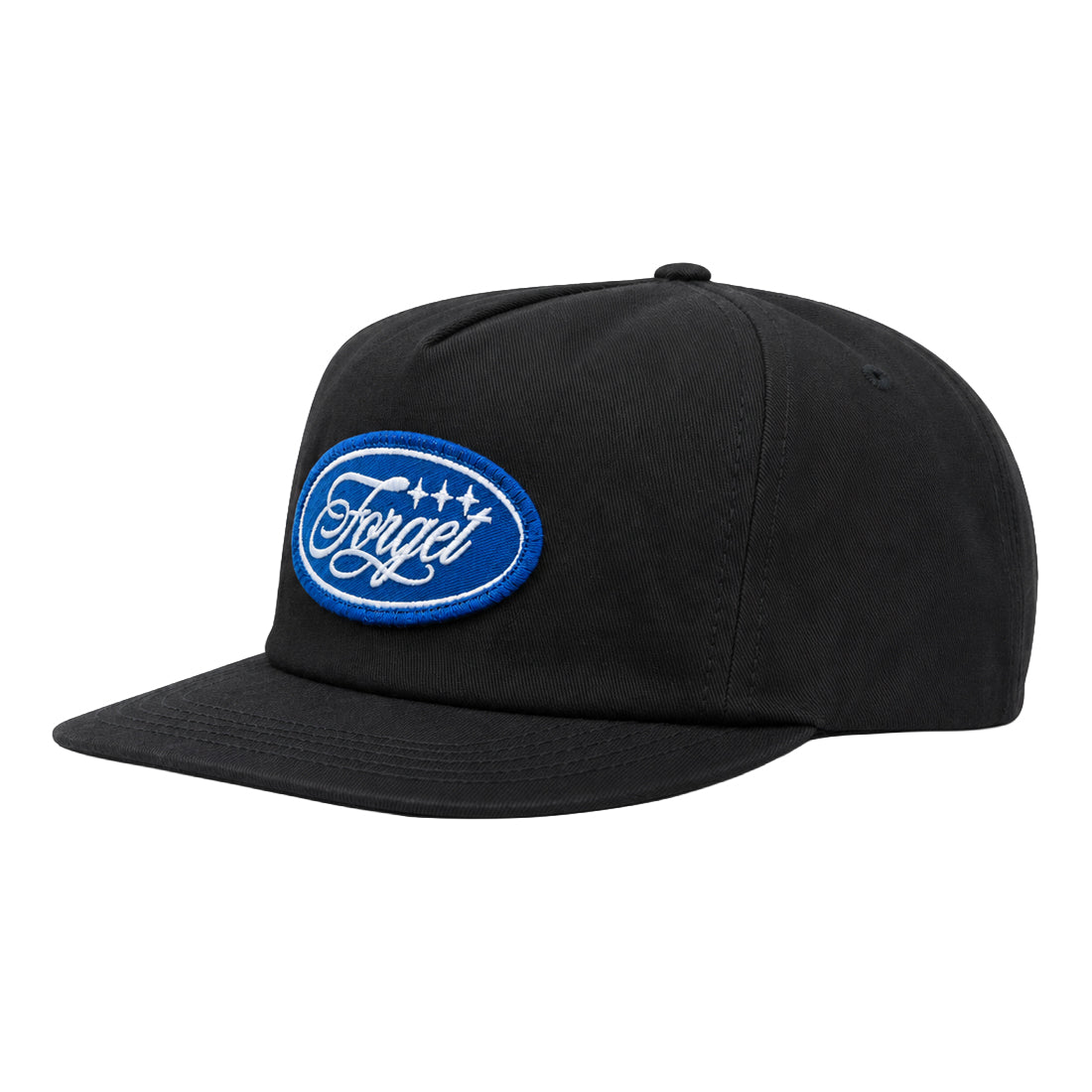 Oval Patch Short Brim Hat (Black)