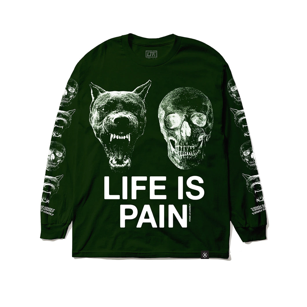 Life Is Pain L/S Tee (Green)