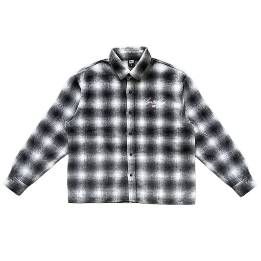 Cursive Script Snow Flannel