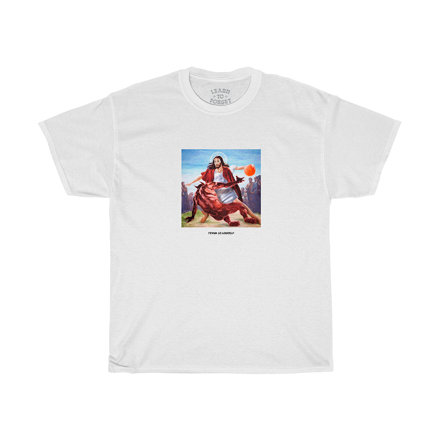 Not Today Satan Premium C/S Tee (Vintage White)