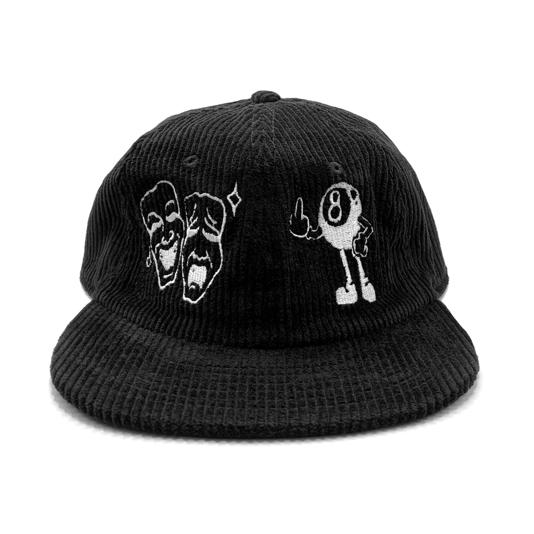 Cry Later Fat Corduroy Cap (Black)