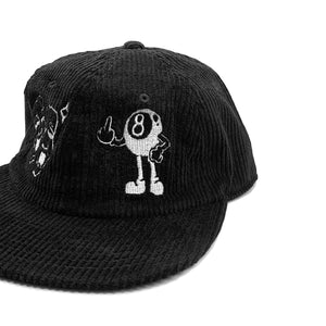 Cry Later Fat Corduroy Cap (Black)