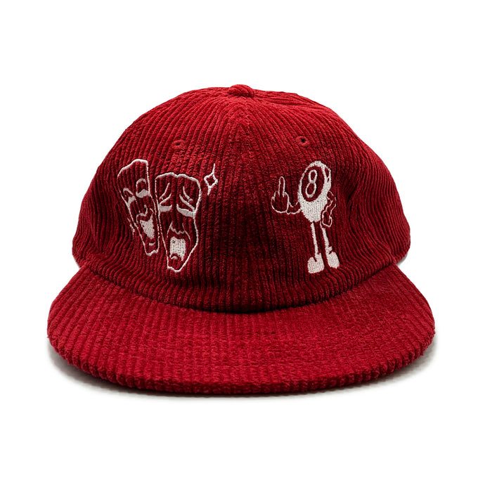 Cry Later Fat Corduroy Cap (Red)