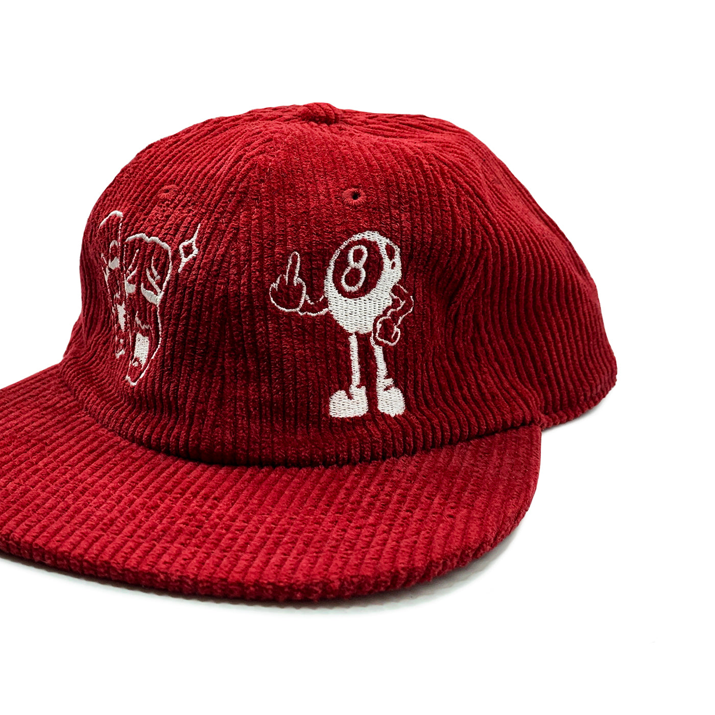 Cry Later Fat Corduroy Cap (Red)