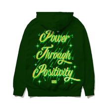 Load image into Gallery viewer, Power Through Positivity Hoodie (Forest Green)