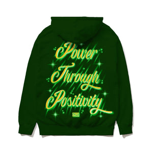 Power Through Positivity Hoodie (Forest Green)