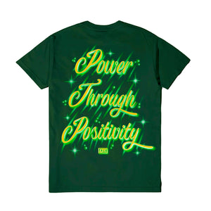 Power Through Positivity Tee (Forest Green)